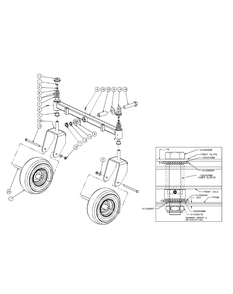 Front Caster Assembly 48-Inch Diagram and Parts List for RECON48 53AH8ST3050-23HP Cub Cadet Lawn Tractor